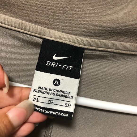 nike jacket xl gray womens fitted hooded extra large full zip solid casual tt - Picture 3 of 13